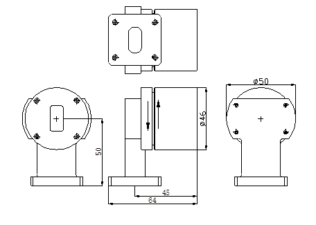 Ku波段L型矩形波導(dǎo)旋轉(zhuǎn)關(guān)節(jié)